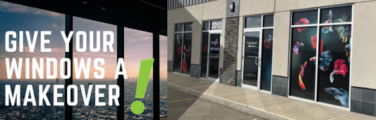 Window graphics, exterior window wrap, outdoor window graphics